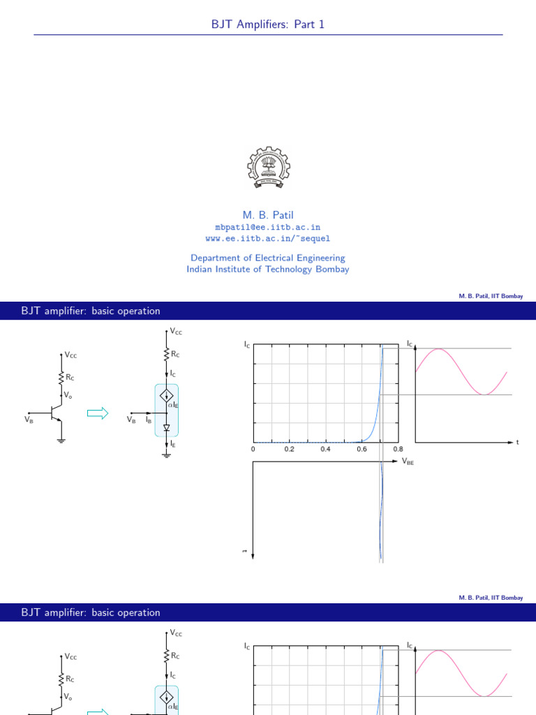 BJT Amplifier Basics and Biasing Techniques | PDF | Amplifier | Bipolar ...