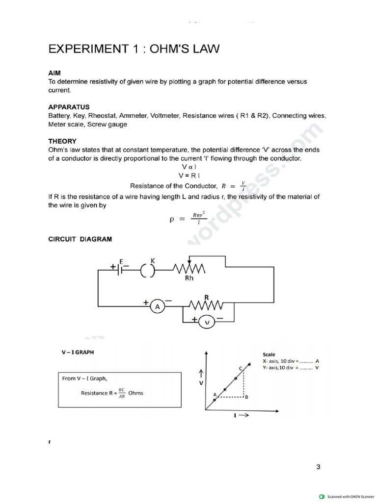 Physics Practical Manual of Class 12 | PDF