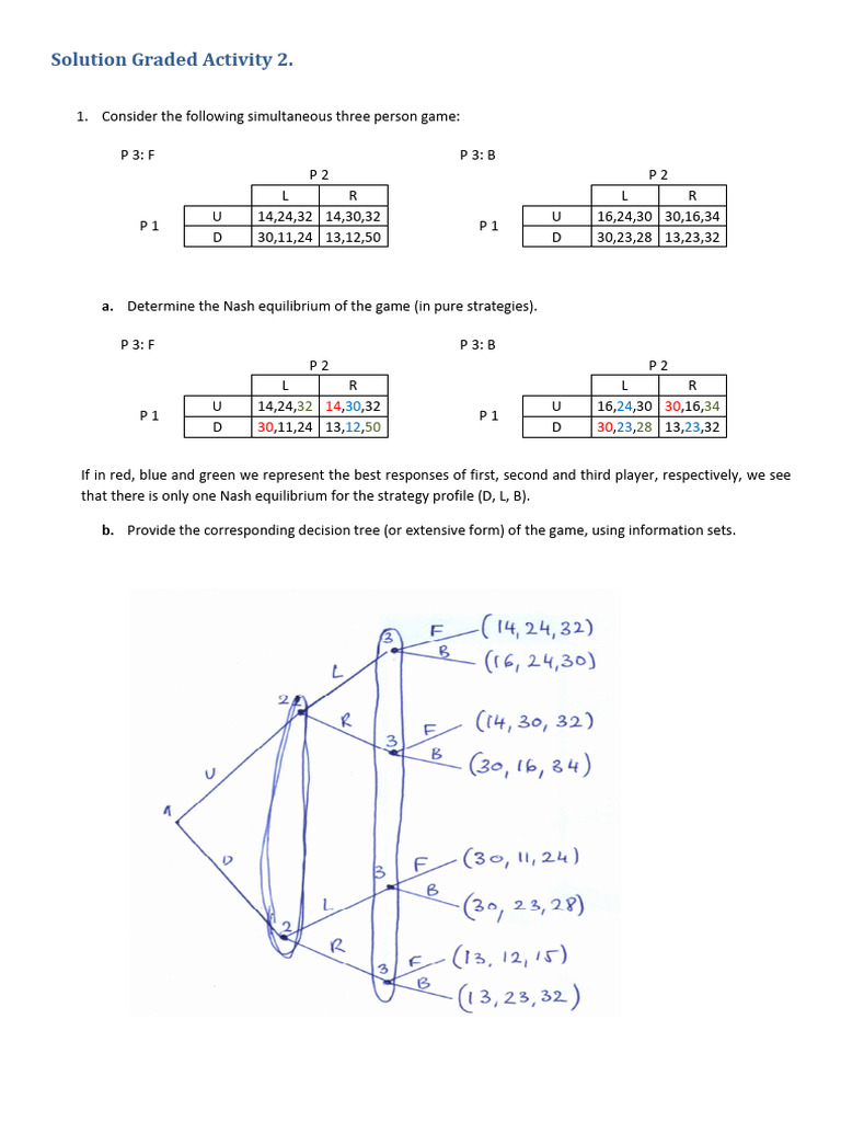 Nash Equilibrium in Three-Person Game | PDF | Play (Activity) | Systems ...