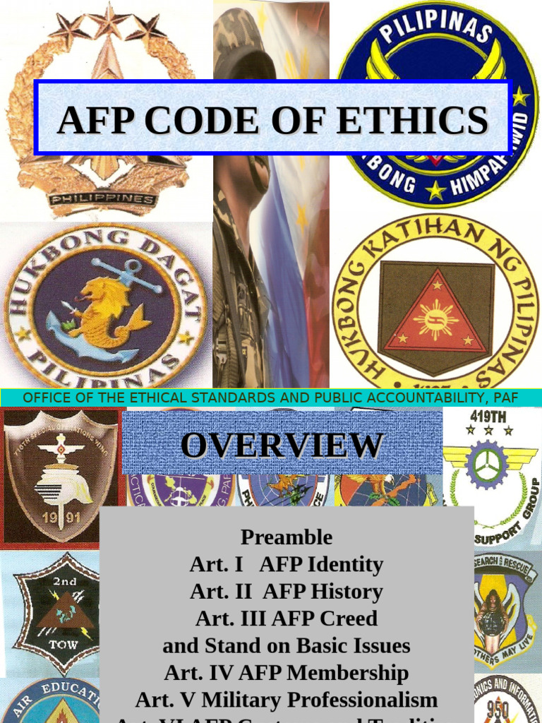 Afp Code of Ethics | PDF | Value (Ethics)