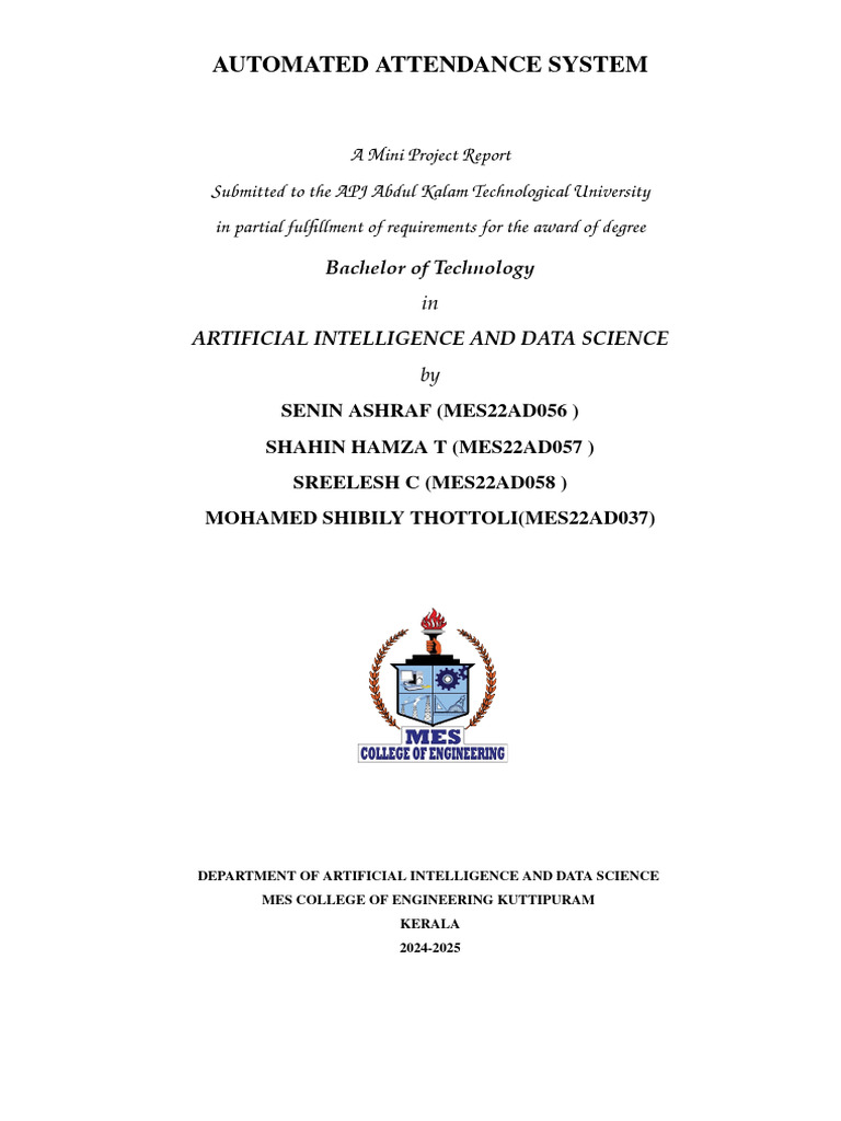 AI-Driven Automated Attendance System | PDF | Biometrics | Security
