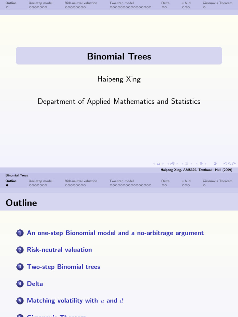 Binomial Trees in Option Pricing | PDF | Option (Finance) | Applied ...