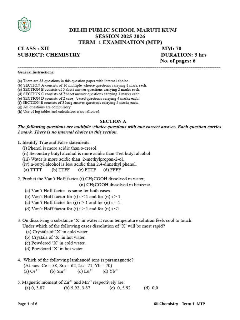 Bny Sec Ahw 2508031103 1377282241 1 | PDF | Organic Chemistry | Chemistry