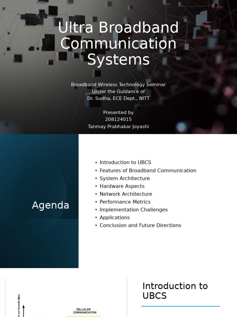 Ultra Broadband Communication Systems Overview | PDF | Ultra Wideband ...
