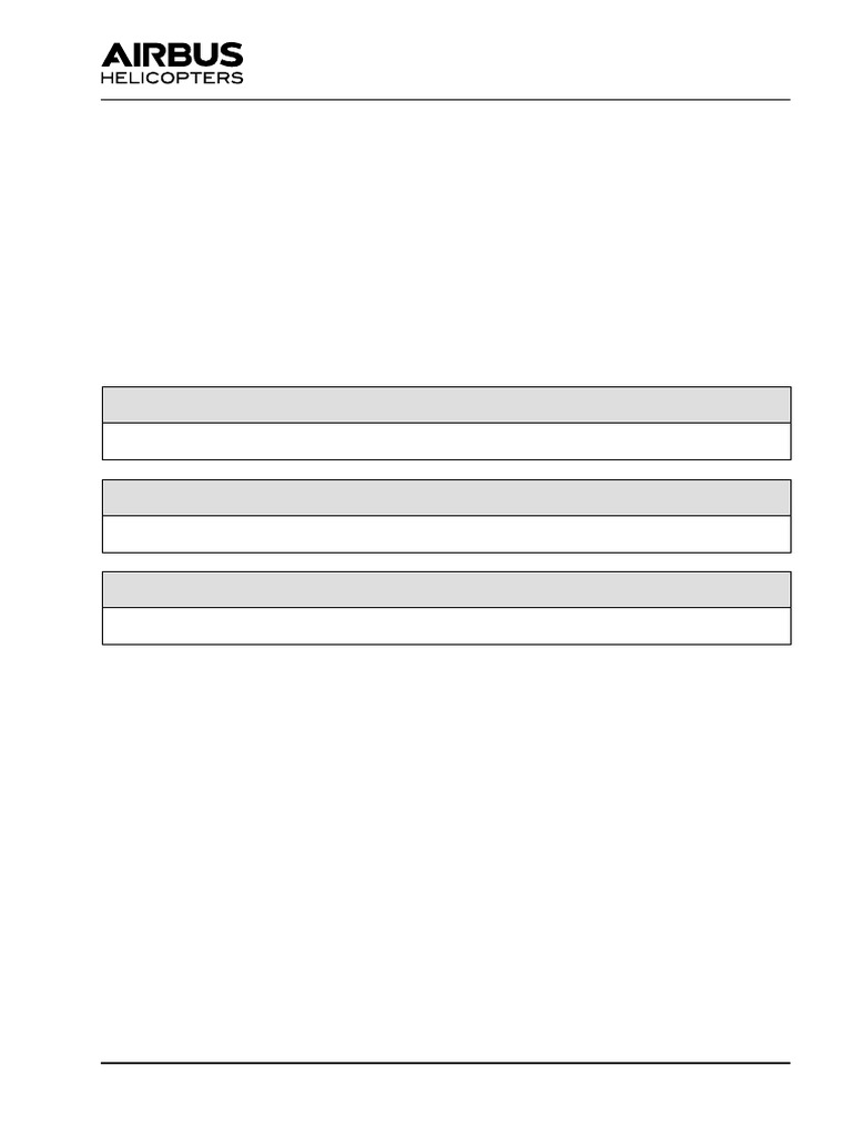 EC135 T3H Flight Manual Inventory Sheet | PDF