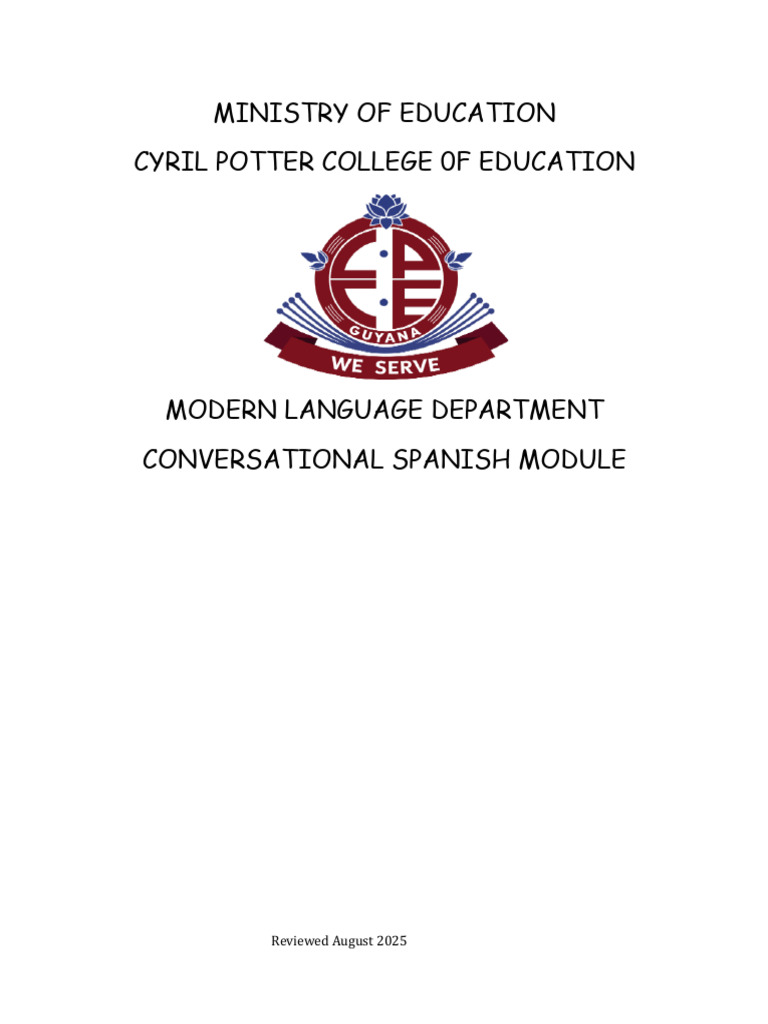 Conversational Spanish Module New | PDF