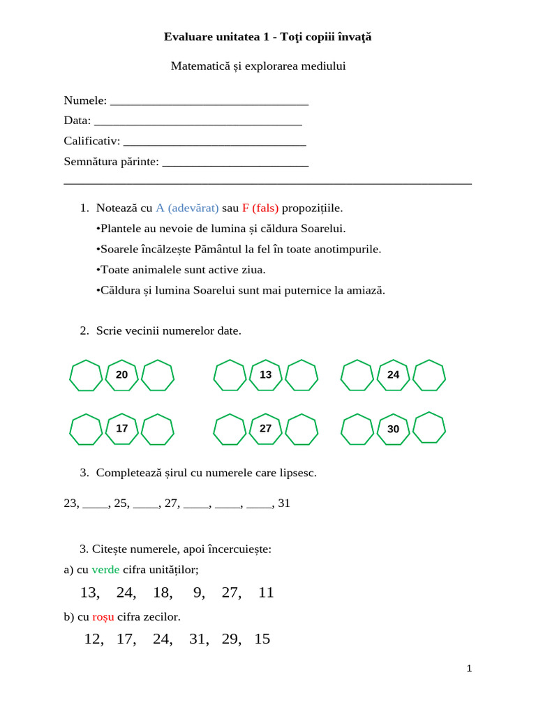 TEST Evaluare Mem | PDF
