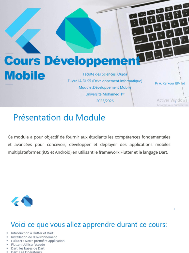 Cours Développement Mobile avec Flutter | PDF | Logiciel ...
