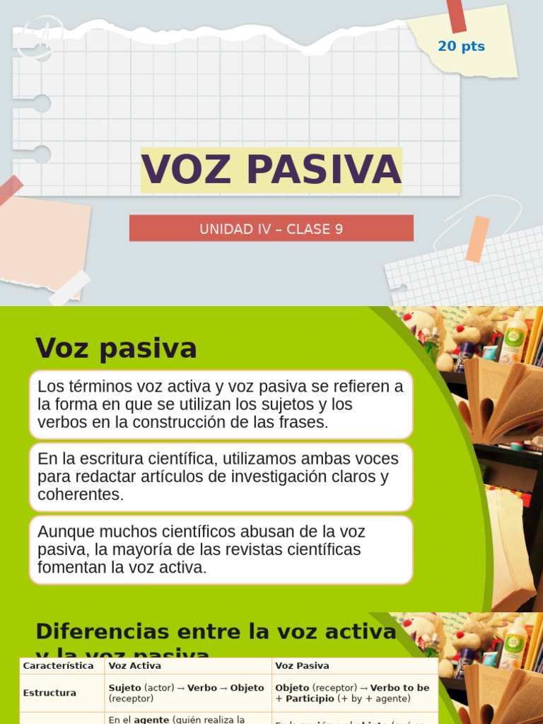 Uso de Voz Pasiva en Escritura Científica | PDF | Verbo | Gramática