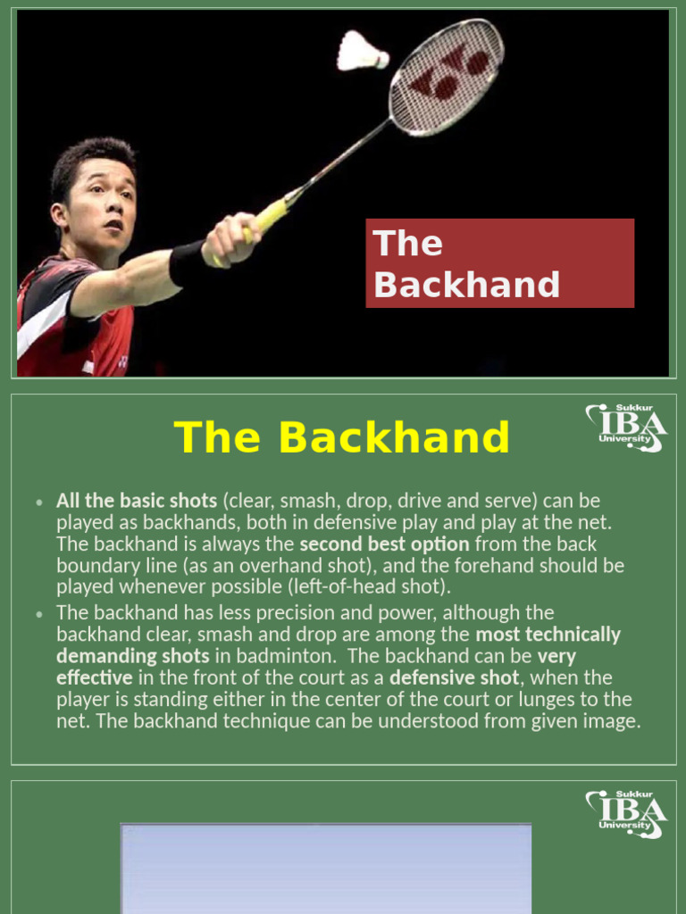 Mastering Backhand Techniques in Badminton | PDF
