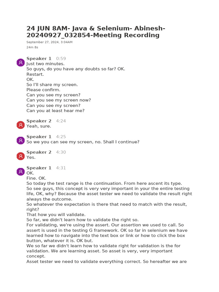 Java Selenium Assertions Explained | PDF | String (Computer Science ...