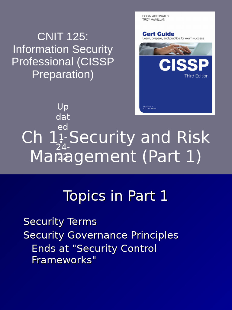 ch1 | PDF | Information Security | Computer Security