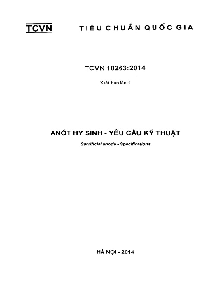 (Anot Hy Sinh - YCKT) TCVN 10263 - 2014 | PDF