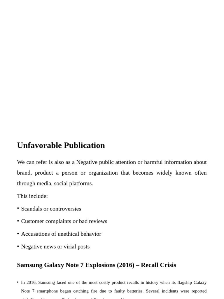 Unfavorable Publication | PDF | Facebook