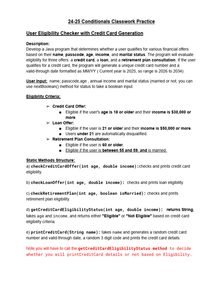 APCSA Conditionals Classwork Practice | PDF | Boolean Data Type ...
