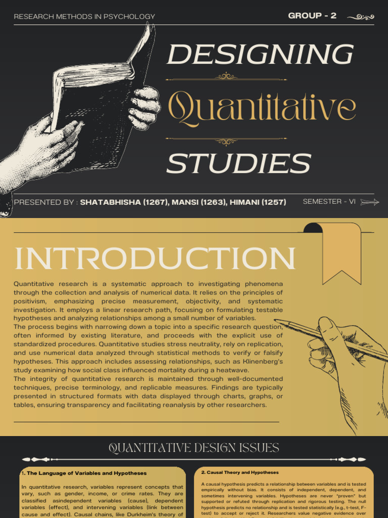 Quantitative Research Methods in Psychology | PDF | Quantitative ...
