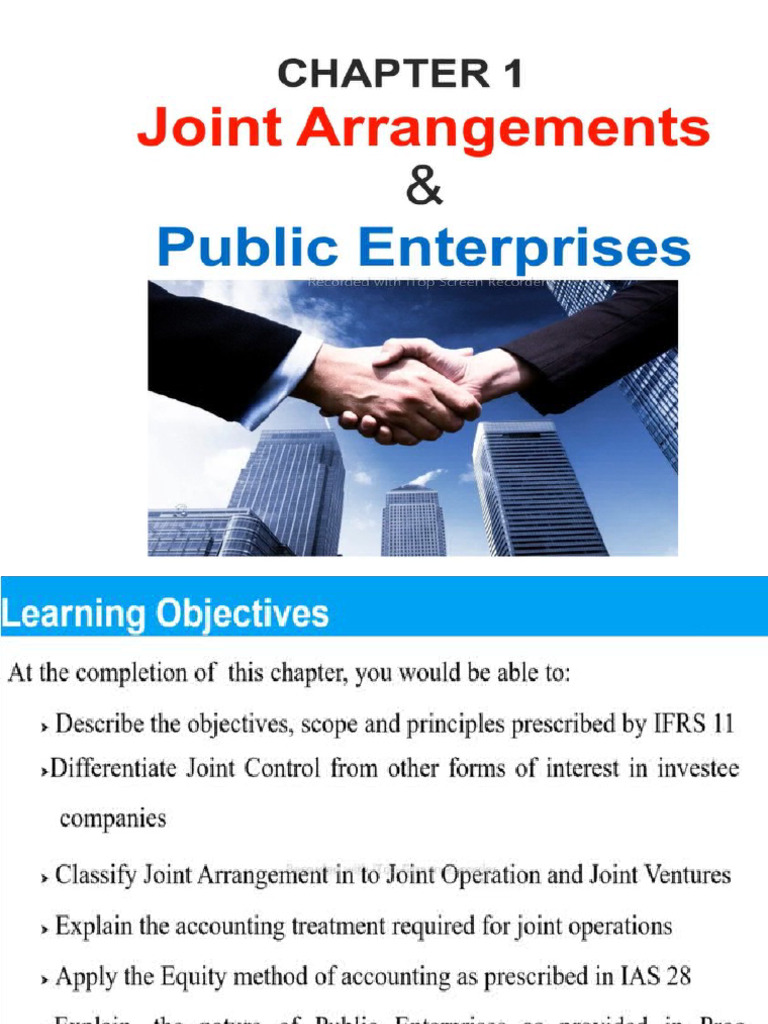 Chapter 1 Joint Arrangements & PE | PDF | Equity (Finance) | Joint Venture