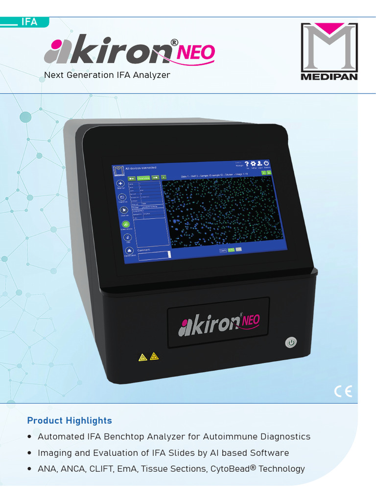 AkiroN NEO: Automated IFA Analyzer | PDF | Immunofluorescence | Immunology