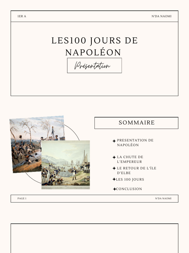 Les 100 Jours de Napoléon Ier | PDF | Napoléon | L'Europe