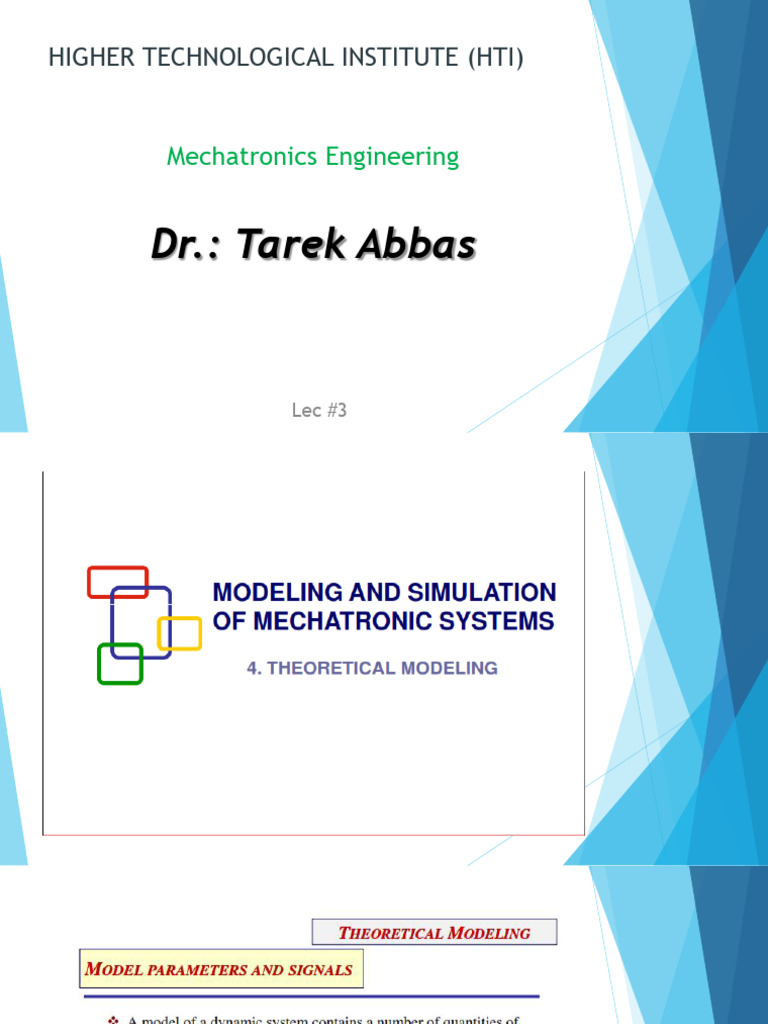 Mechatronics Engineering Lec#3 | PDF