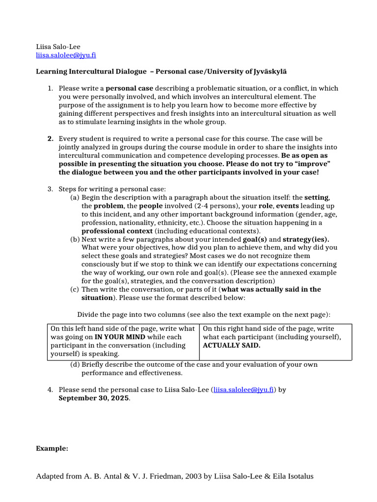 Intercultural Dialogue Case Study Guide | PDF | Human Communication ...