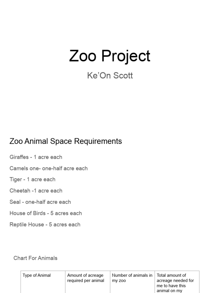 Zoo Presentation | PDF