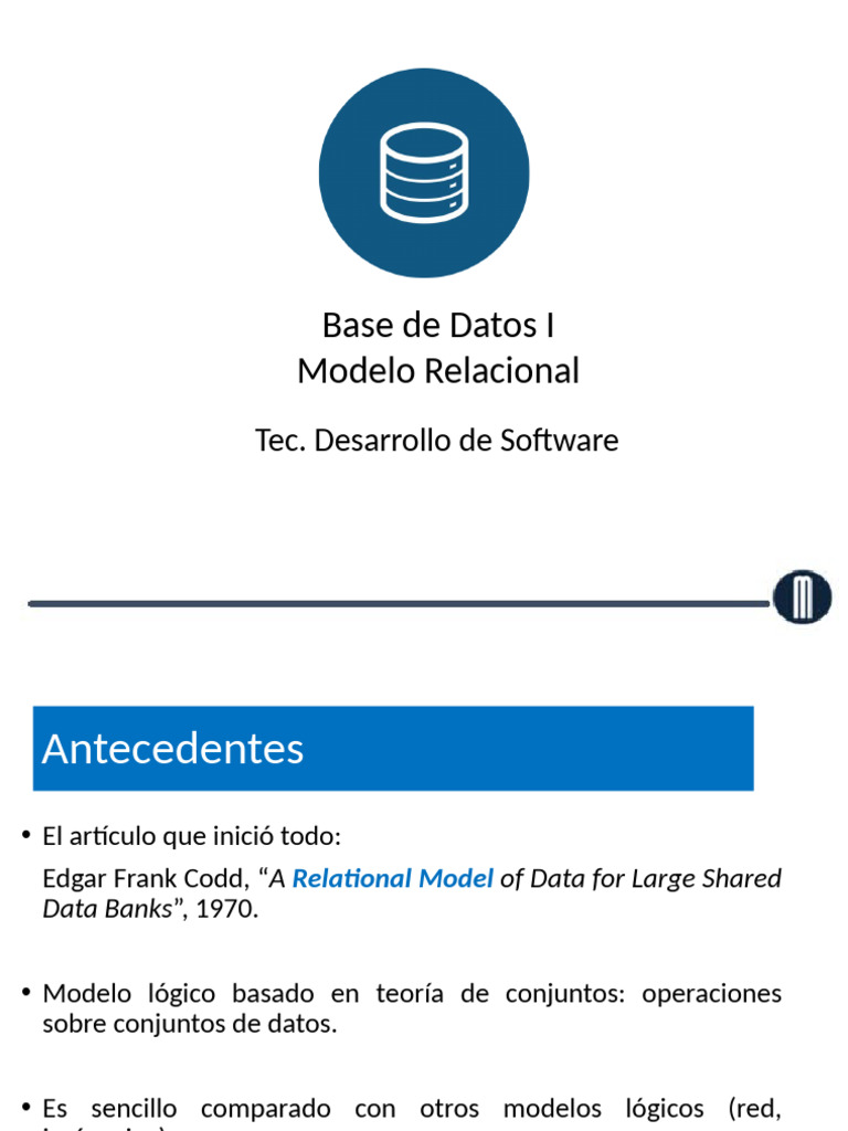 Modelo Relacional | PDF | Modelo relacional | Base de datos relacional