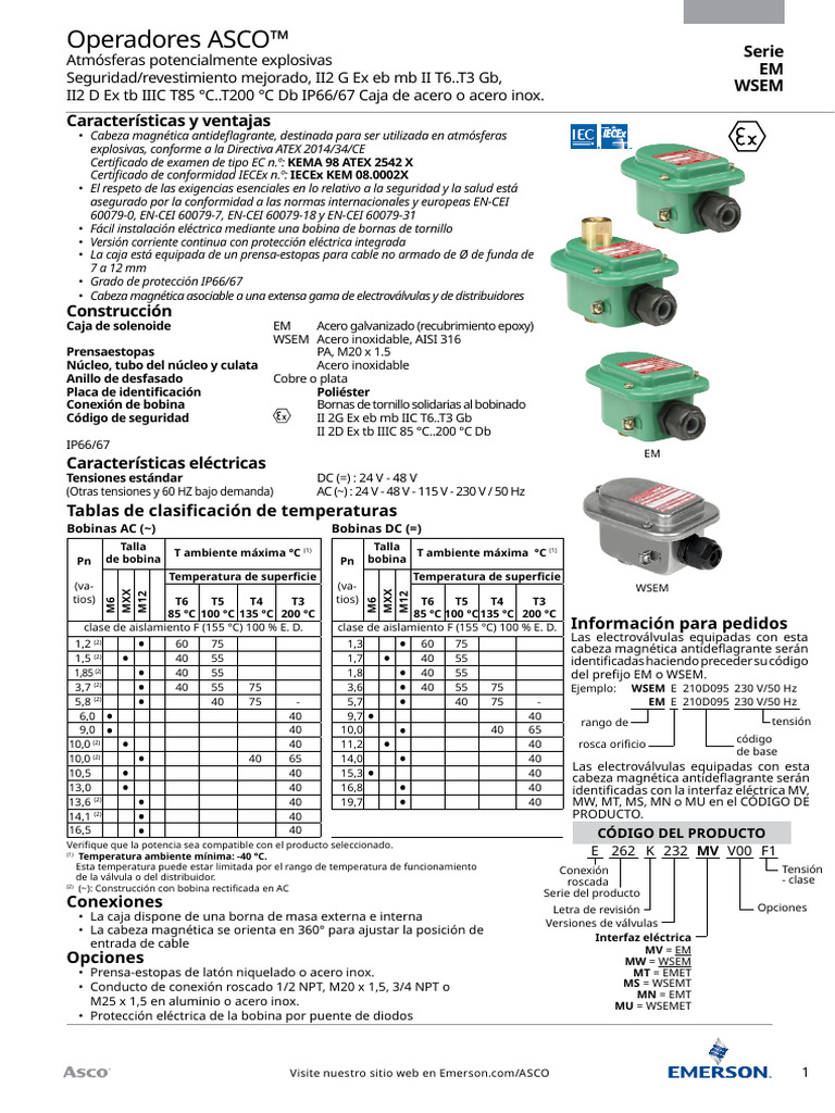 Catalogo Operador em Wsem Asco Emea Es 9882750 | PDF ...