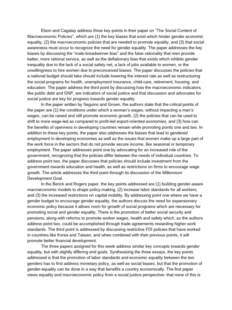 Social and Gender Economics | PDF | Macroeconomics | Economic Inequality