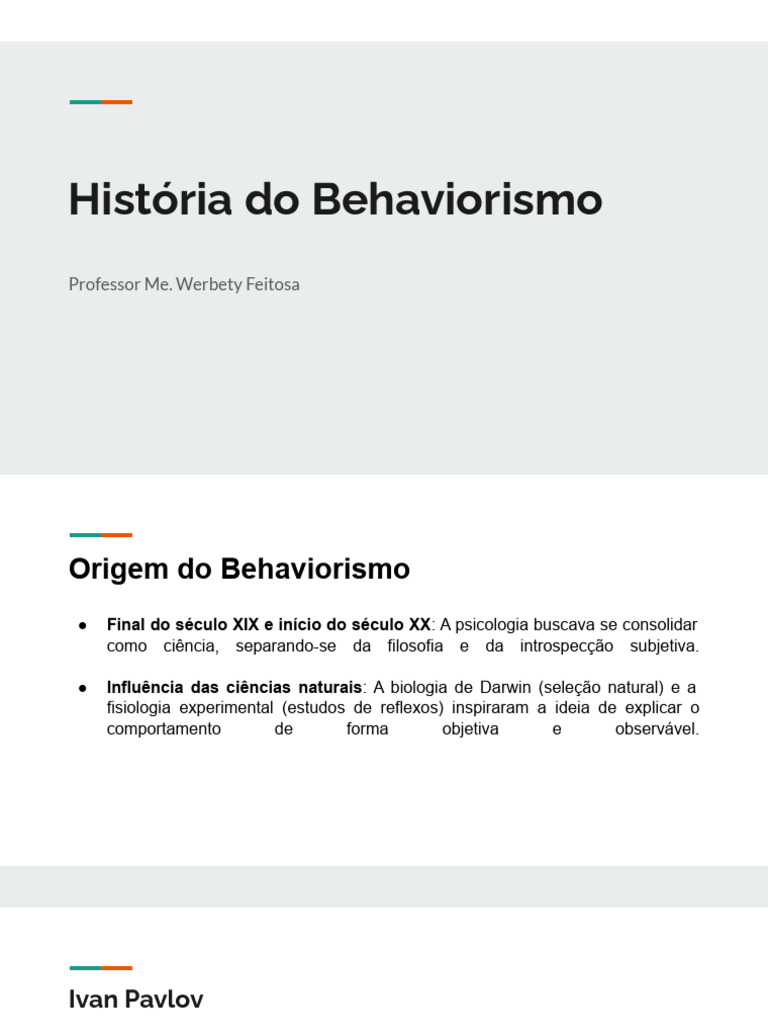 História e Fundamentos do Behaviorismo | PDF | Behaviorismo | Psicologia