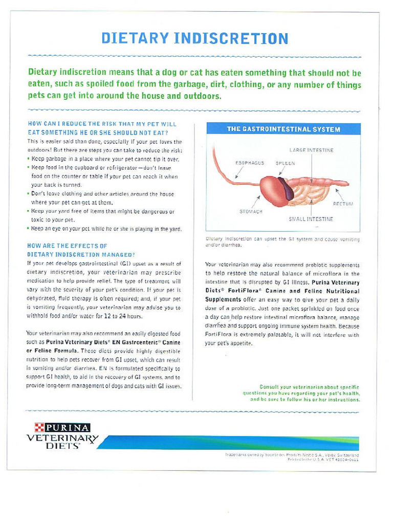 Dietary Indiscretion | PDF