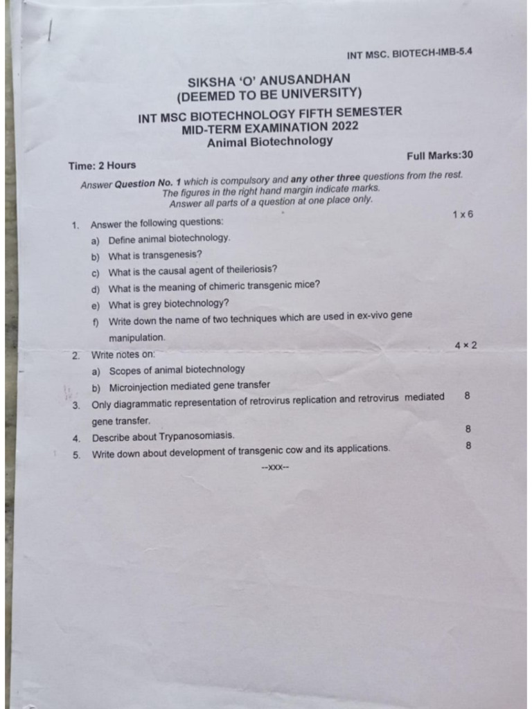 2022 Pyq 5th Sem | PDF