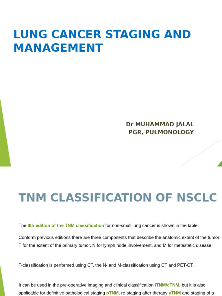 Lung Cancer: Comprehensive Overview of Staging and Management | PDF ...