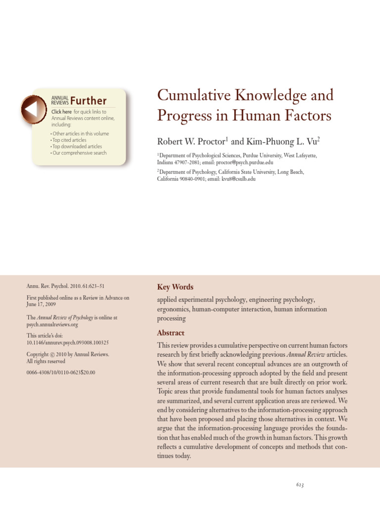 Advances in Human Factors Research | PDF | Psychophysiology | Cognition