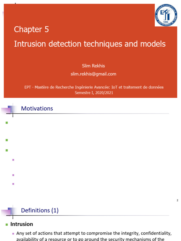 Intrusion Detection Techniques Overview | PDF | Computer Network ...