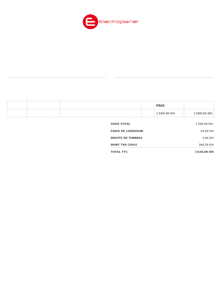 Facture E-commerce DIGIBAY N° 000348889 | PDF