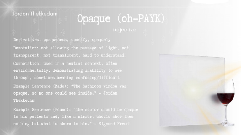 Understanding Opaque: Definition & Usage | PDF