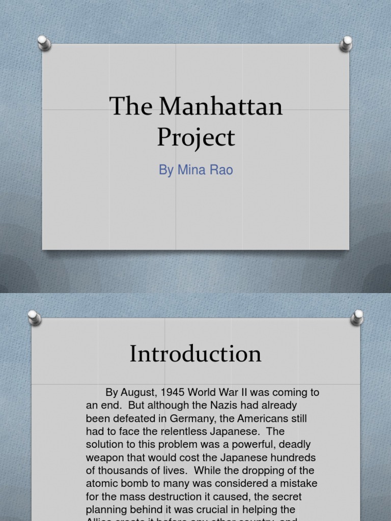 The Manhattan Project Overview | PDF | Manhattan Project ...