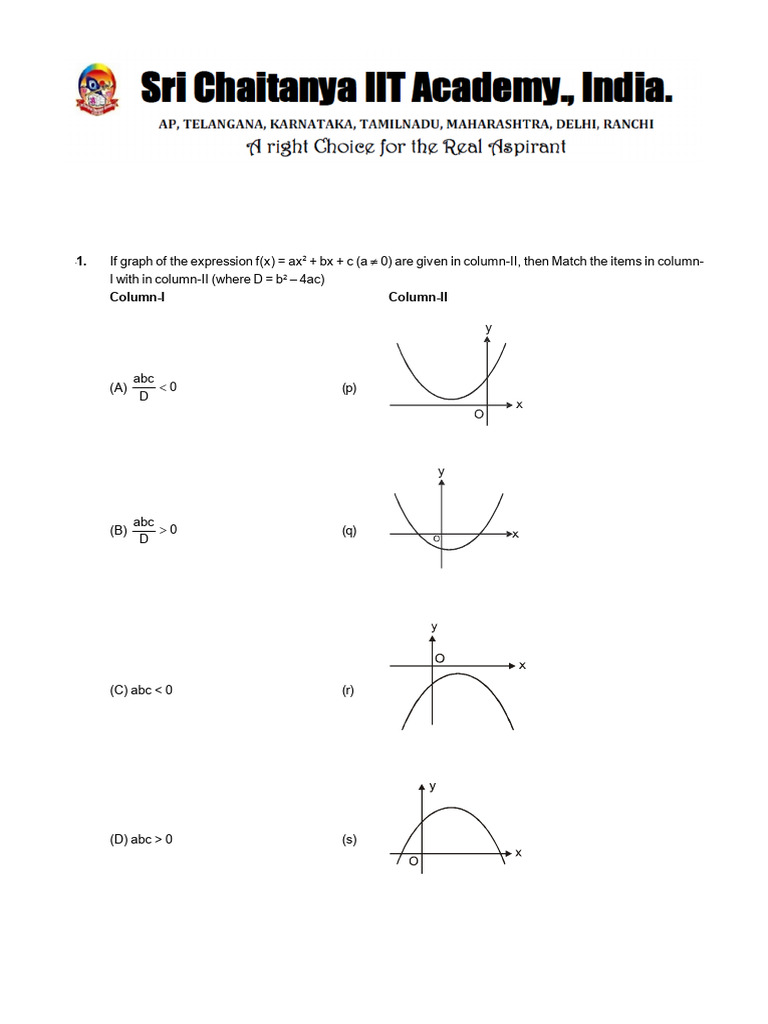 Polynomial - Quadratic Graph and Range | PDF | Quadratic Equation ...