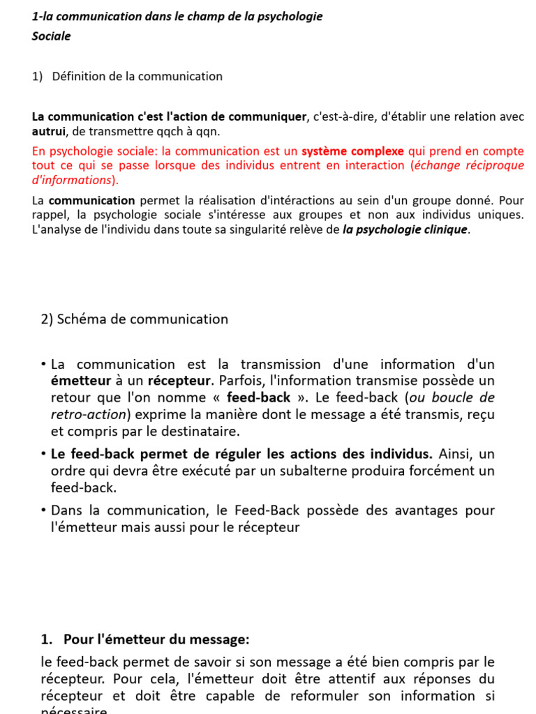 Psychosociologie de la communication | PDF | Socialisation | Valeurs ...