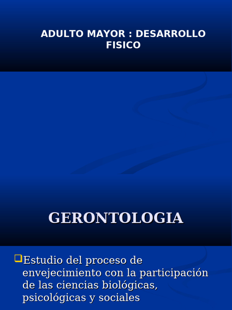 Envejecimiento y Salud del Adulto Mayor | PDF | Envejecimiento | Vejez