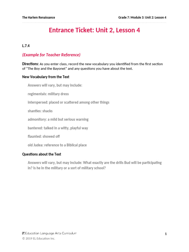 Harlem Renaissance Lesson Plan Overview | PDF