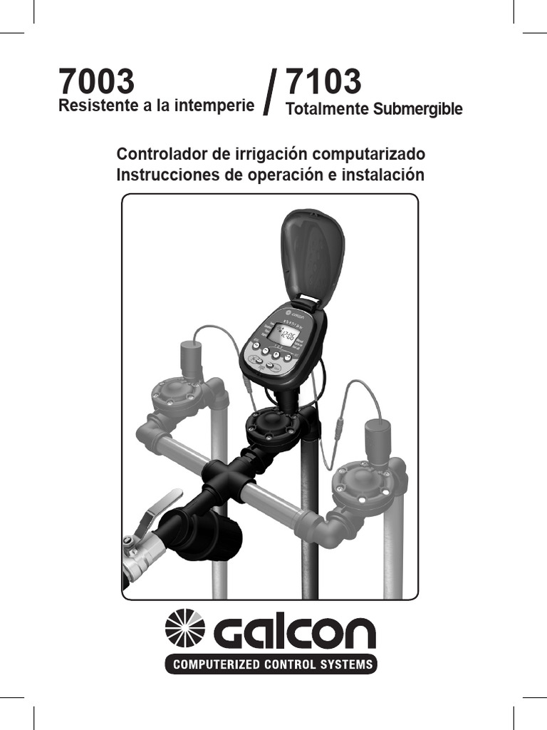 Instrucciones Controlador Galcon 7003 | PDF | Daños y perjuicios