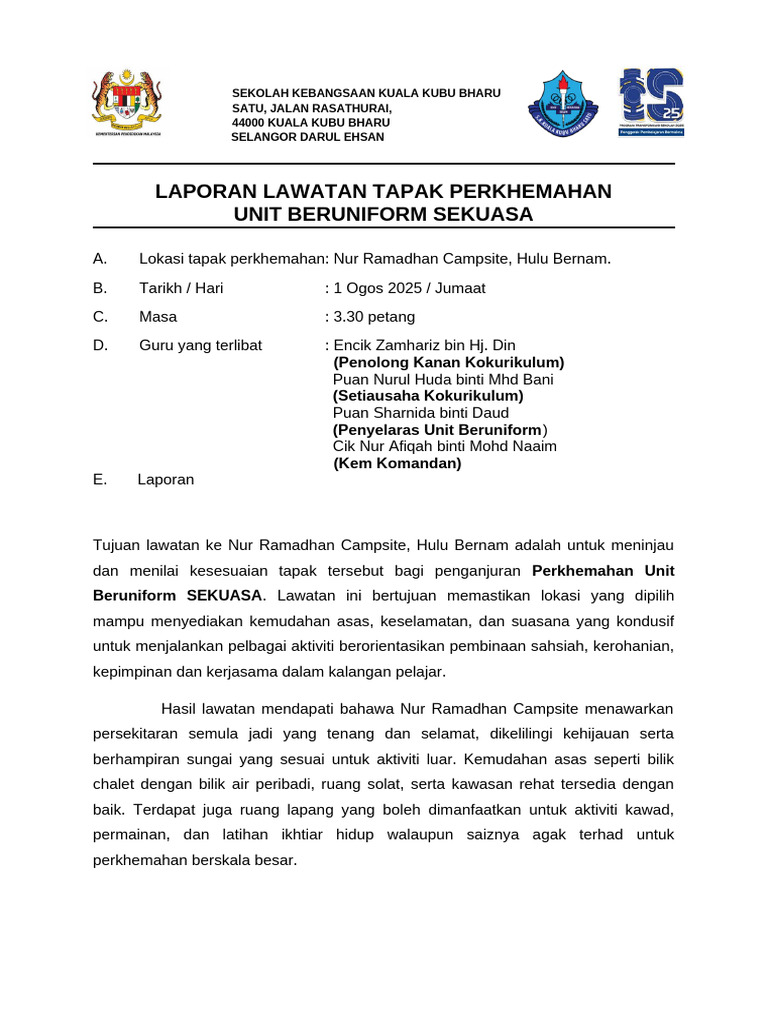 Laporan Lawatan Bergambar | PDF