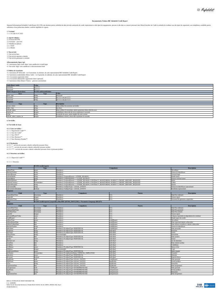 Infodebit Credit Report API Guide | PDF | Communications Protocols ...