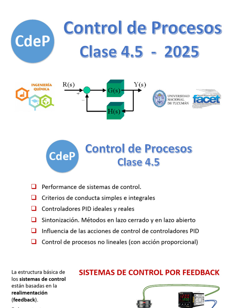 Clase 4.5 - 2025 | PDF | Sistema de control | Integral
