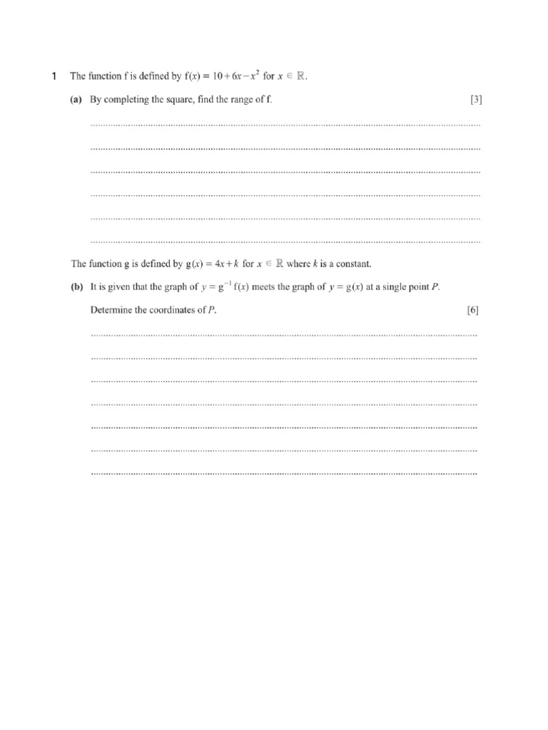As Functions Worksheet 24 | PDF