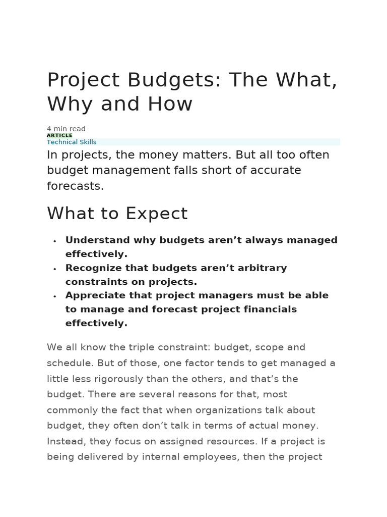 Mastering Project Budget Management | PDF | Budget | Economies
