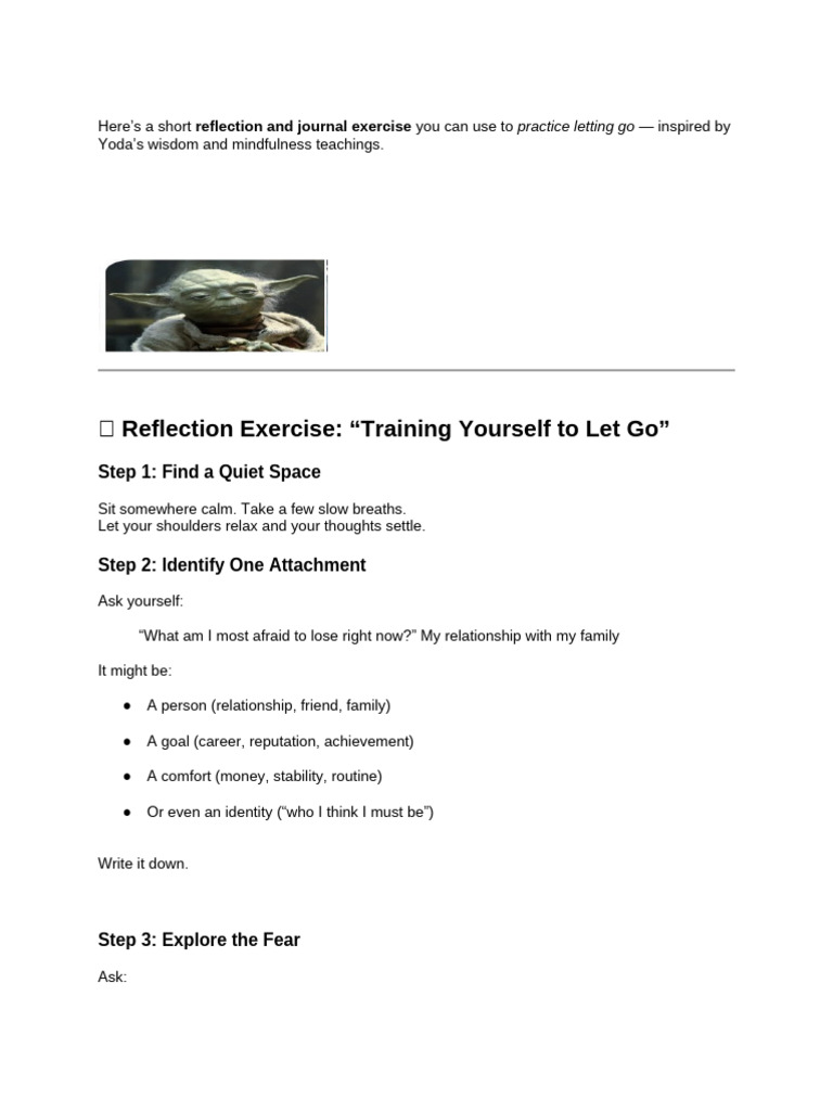 Reflection Exercise | PDF