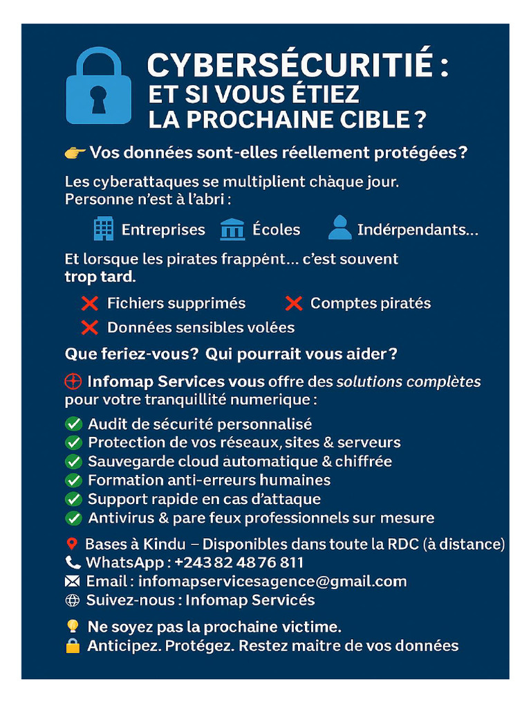 Offre Cybersécurité Informtique by Infomap Services RDC | PDF